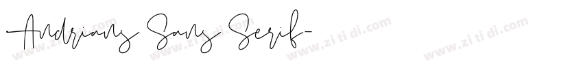 Andrians Sans Serif字体转换